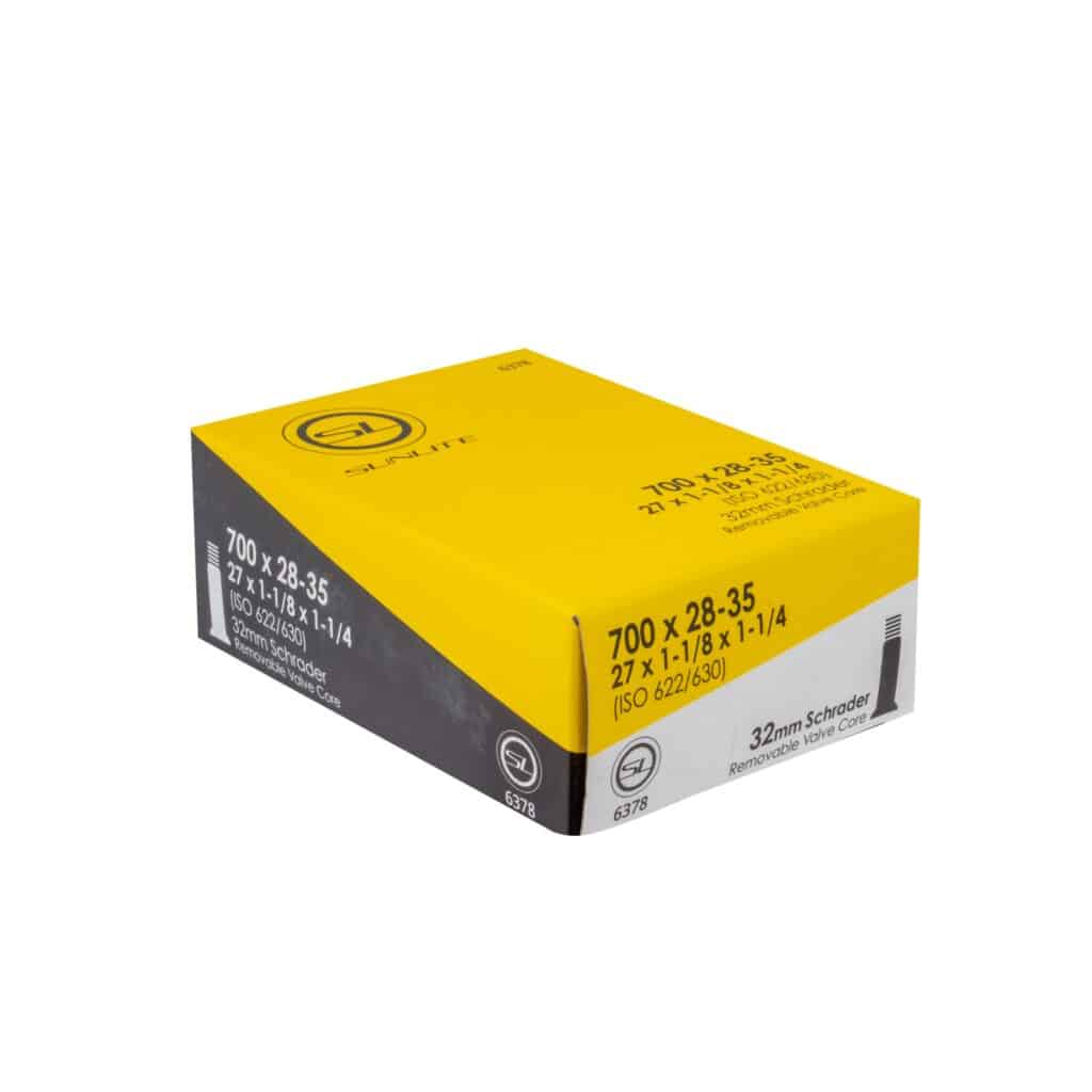TUBE SUNLT 700x28-35 (27x1-1/8x1-1/4) SV32 FFW30mm