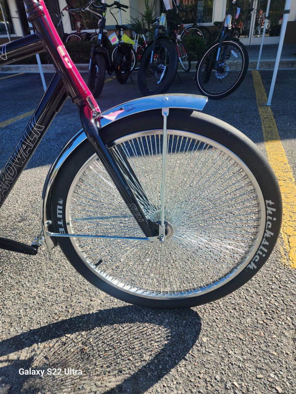 Boardwalk Black W/ Chrome Fenders and 144 Spoke Wheels - Image 3