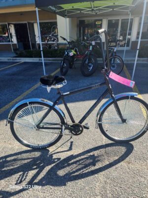 Boardwalk Black W/ Chrome Fenders and 144 Spoke Wheels